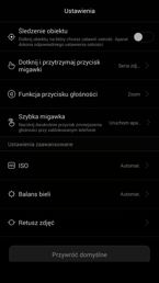 Menu aparatu głównego
