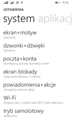 Menu dość rozbudowane. W wersji jasnej i ciemnej