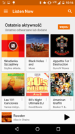 Muzyka Google, Radio FM, efekty audio