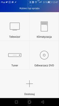 Fabryczne aplikacje: Tryb prosty, oszczędny, kalendarz, polecane, zegar, pilot, lupa, HiCare, pogoda