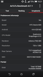 Wyniki benchmarku