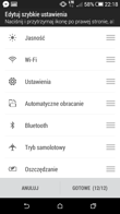 Ustawienia w menu