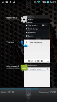 Widżety, multitasking, radio, muzyka Widżety, multitasking, radio, muzyka