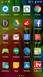 Menu aplikacji, preinstalowany soft Menu aplikacji, preinstalowany soft