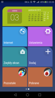 Menu trybu uproszczonego i oszczędzania energii