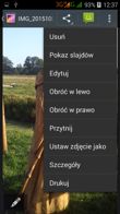 Galeria, edycja zdjęć, odtwarzacz wideo