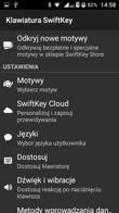 Opcje klawiatury SwiftKey