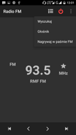 Ustawienia dźwięku, Muzyka, Radio FM