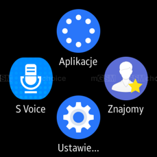 Menu główne zegarka i poszukiwanie telefonu