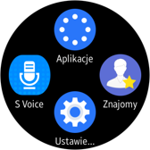 Menu główne zegarka