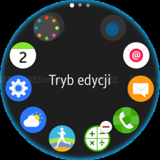 Menu główne zegarka i poszukiwanie telefonu