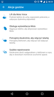 Menu aplikacji, aplikacja Moto