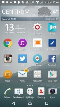 Ekran blokady, zasobnik, jego edycja, folder