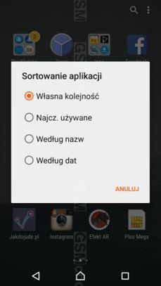 Ekran blokady, zasobnik, jego edycja, folder