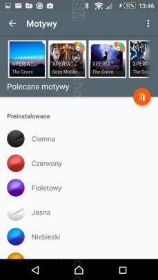 Ustawienia, regulacja ekranu, czytnik palca