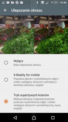 Ustawienia, regulacja ekranu, czytnik palca