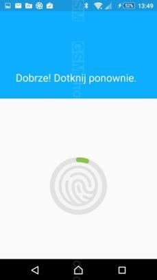 Ustawienia, regulacja ekranu, czytnik palca