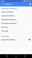 Edycja pulpitu, głośność, multitasking, Now