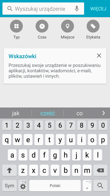 Pasek powiadomień i skrótów