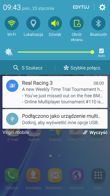 Pasek powiadomień i skrótów