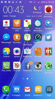 Menu Samsunga A5 2016 w klasycznym, standardowym układzie