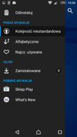 Menu aplikacji Menu aplikacji