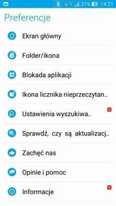 Opcje personalizacji interfejsu Opcje personalizacji interfejsu
