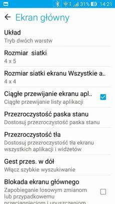 Opcje personalizacji interfejsu Opcje personalizacji interfejsu