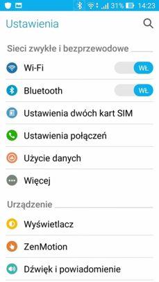 Tryb jednej ręki, gesty, pamięć, ustawienia, energia Tryb jednej ręki, gesty, pamięć, ustawienia, energia